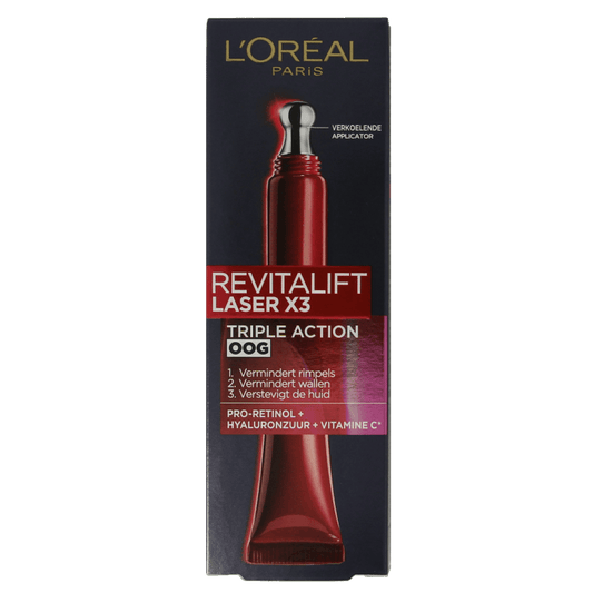 L'Oreal Paris Revitalift laser X3 eyes 15 Milliliter - DrogistWereld