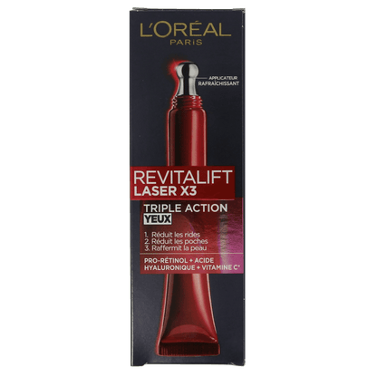 L'Oreal Paris Revitalift laser X3 eyes 15 Milliliter - DrogistWereld