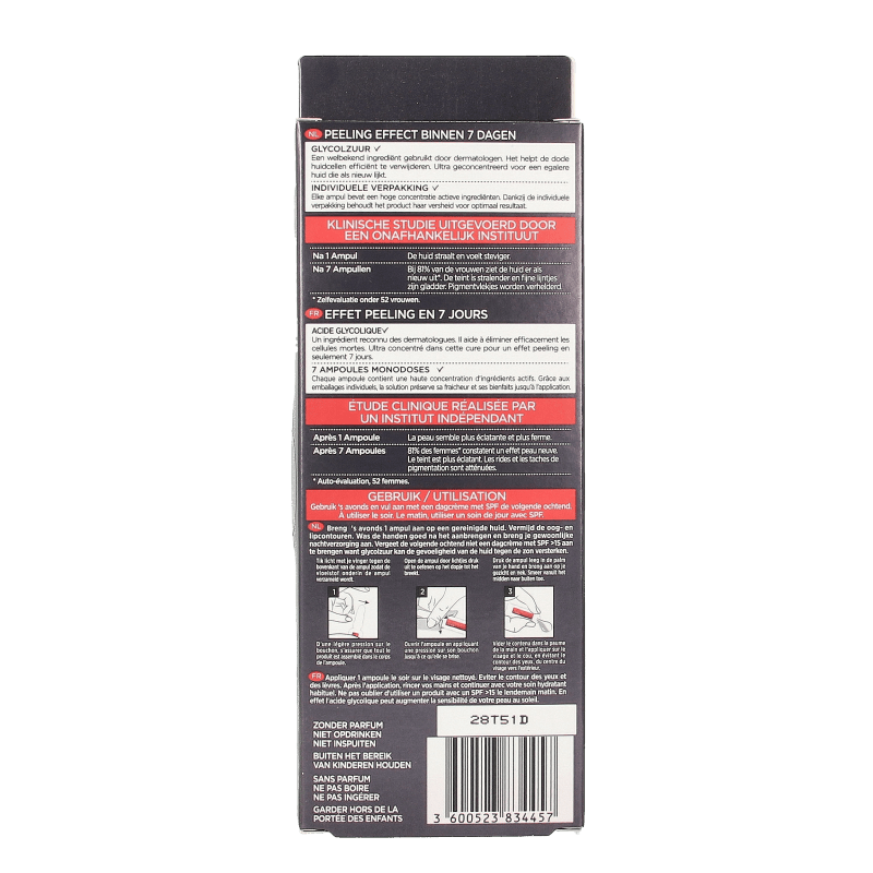 L'Oreal Paris Revitalift Laser X3 Peeling Effect Ampullen 7 Ampullen - DrogistWereld