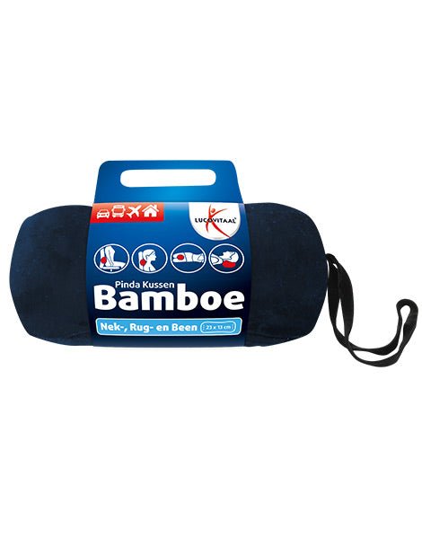 Lucovitaal Bamboe pinda kussen (blauw) 1 Stuks - DrogistWereld