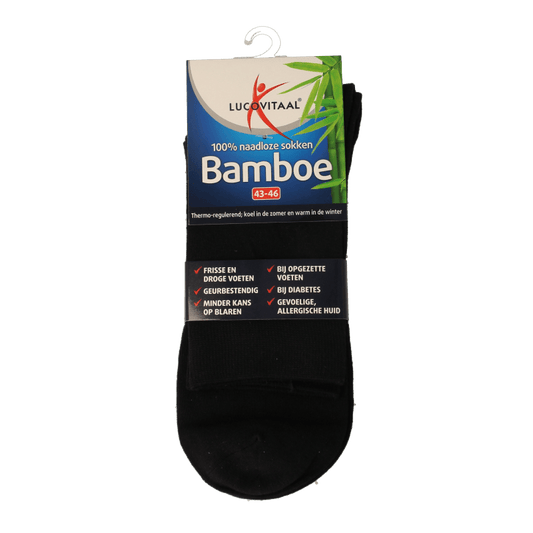 Lucovitaal Bamboe sok lang blauw maat 43 - 46 1 Paar - DrogistWereld