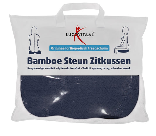 Lucovitaal Bamboe steun zitkussen blauw 1 Stuks - DrogistWereld