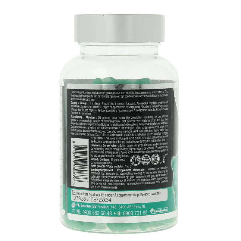 Lucovitaal Haar vitamine 60 Gummies - DrogistWereld