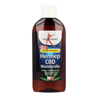 Lucovitaal Hennep CBD huidwonder olie 200 Milliliter - DrogistWereld