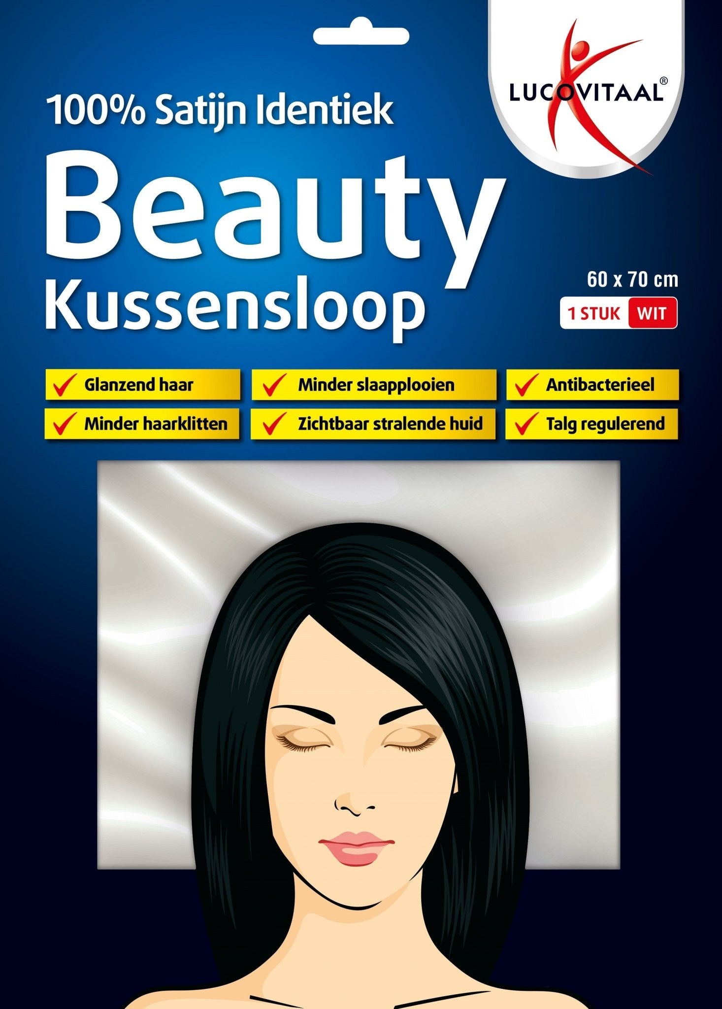 Lucovitaal Kussensloop beauty 100% satijn 60 x 70cm 1 Stuks - DrogistWereld