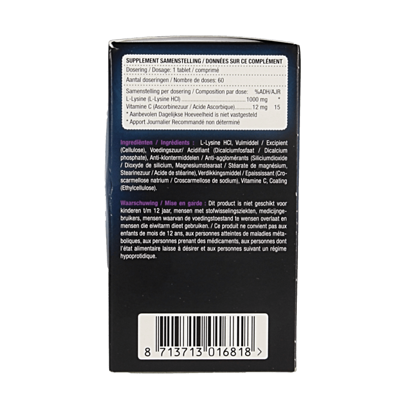 Lucovitaal L - Lysine 1000mg 60 Tabletten - DrogistWereld