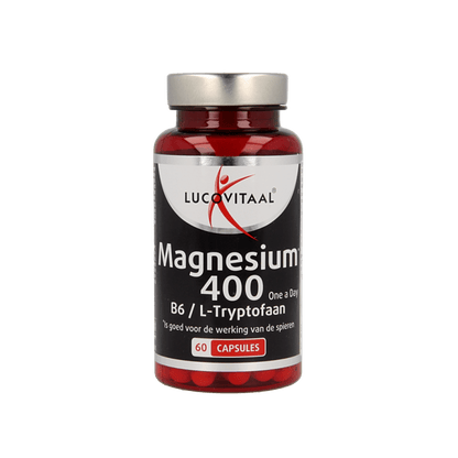 Lucovitaal Magnesium 400 met B6 en L - Tryptofaan 60 Capsules - DrogistWereld