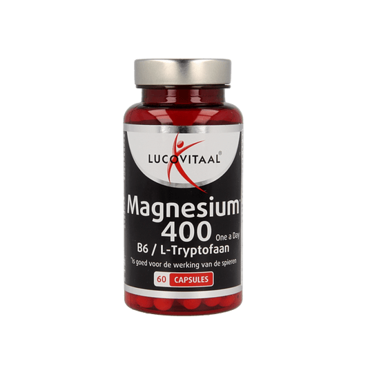 Lucovitaal Magnesium 400 met B6 en L - Tryptofaan 60 Capsules - DrogistWereld