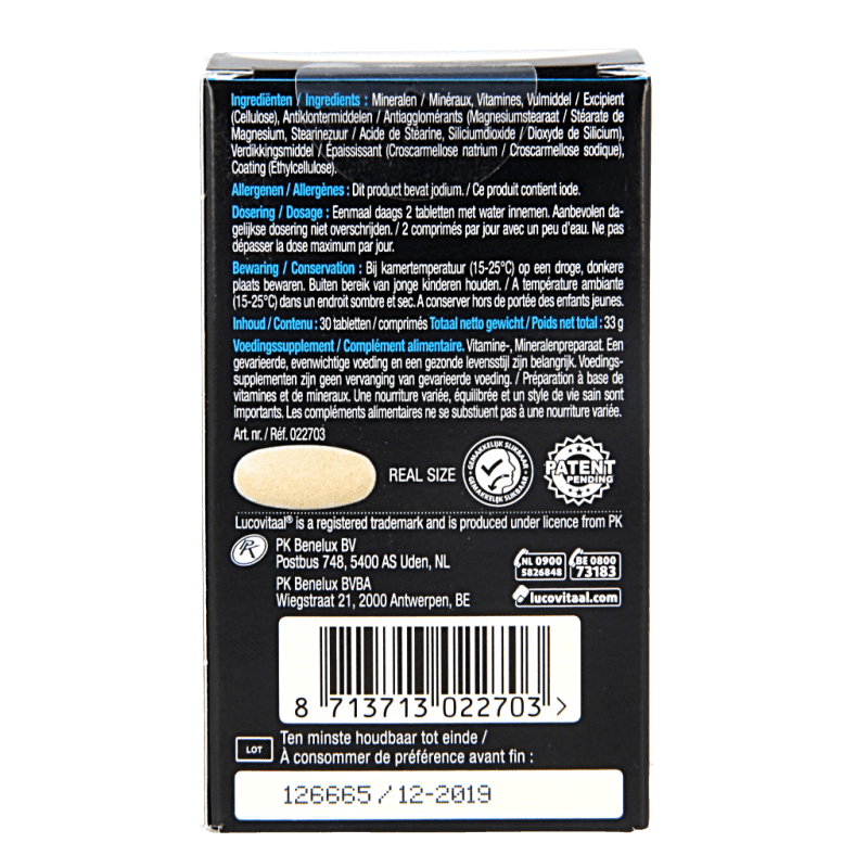 Lucovitaal Magnesium vitaminen mineralen compleet 30 Tabletten - DrogistWereld