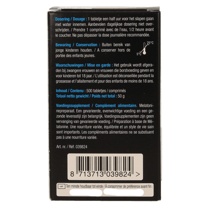 Lucovitaal Melatonine puur 0.299mg 500 Tabletten - DrogistWereld