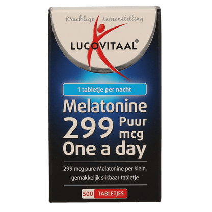 Lucovitaal Melatonine puur 0.299mg 500 Tabletten - DrogistWereld