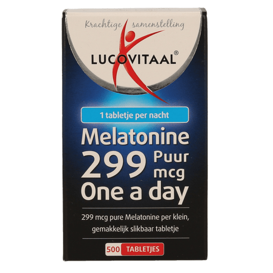 Lucovitaal Melatonine puur 0.299mg 500 Tabletten - DrogistWereld
