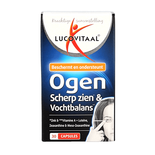 Lucovitaal Ogen scherp zien & vochtbalans 30 Capsules - DrogistWereld