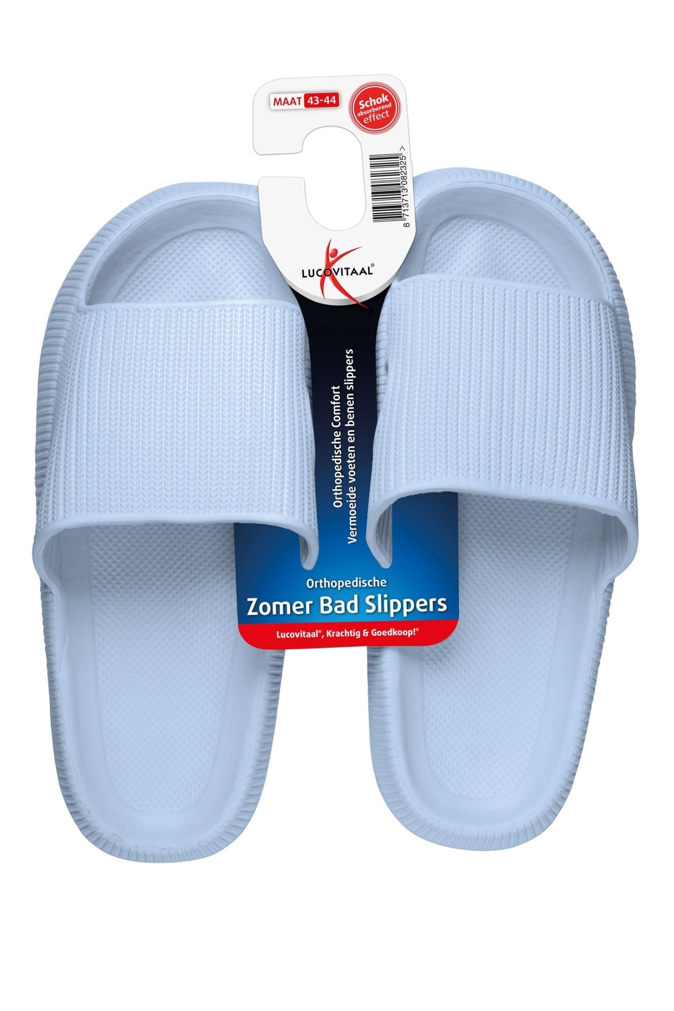 Lucovitaal Orthopedische badslipper 43 - 44 blauw 1 Paar - DrogistWereld