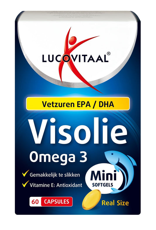 Lucovitaal Visolie omega 3 mini 60 Softgels - DrogistWereld
