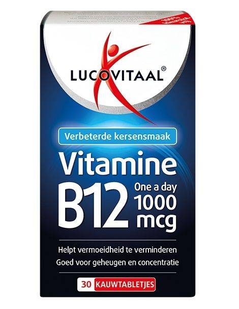Lucovitaal Vitamine B12 1000mcg 30 Kauwtabletten - DrogistWereld