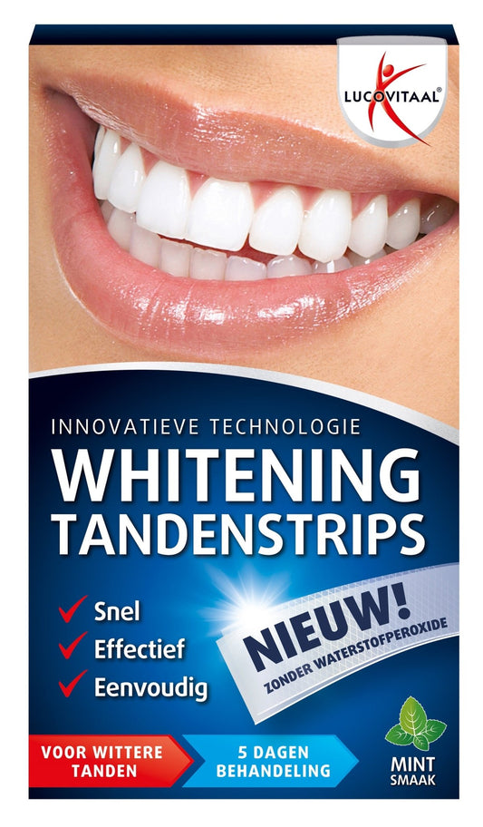 Lucovitaal Whitening tandenstrips mint 1 Set - DrogistWereld