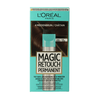 Magic Retouch Permanente haarkleuring nr 4 middenbruin 1 Stuks - DrogistWereld