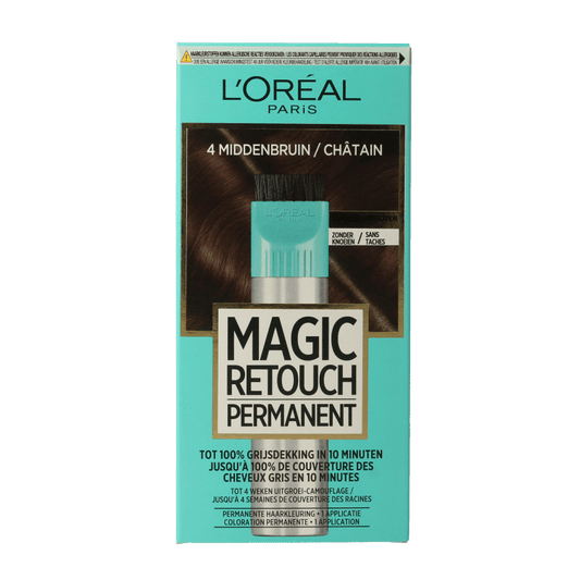 Magic Retouch Permanente haarkleuring nr 4 middenbruin 1 Stuks - DrogistWereld