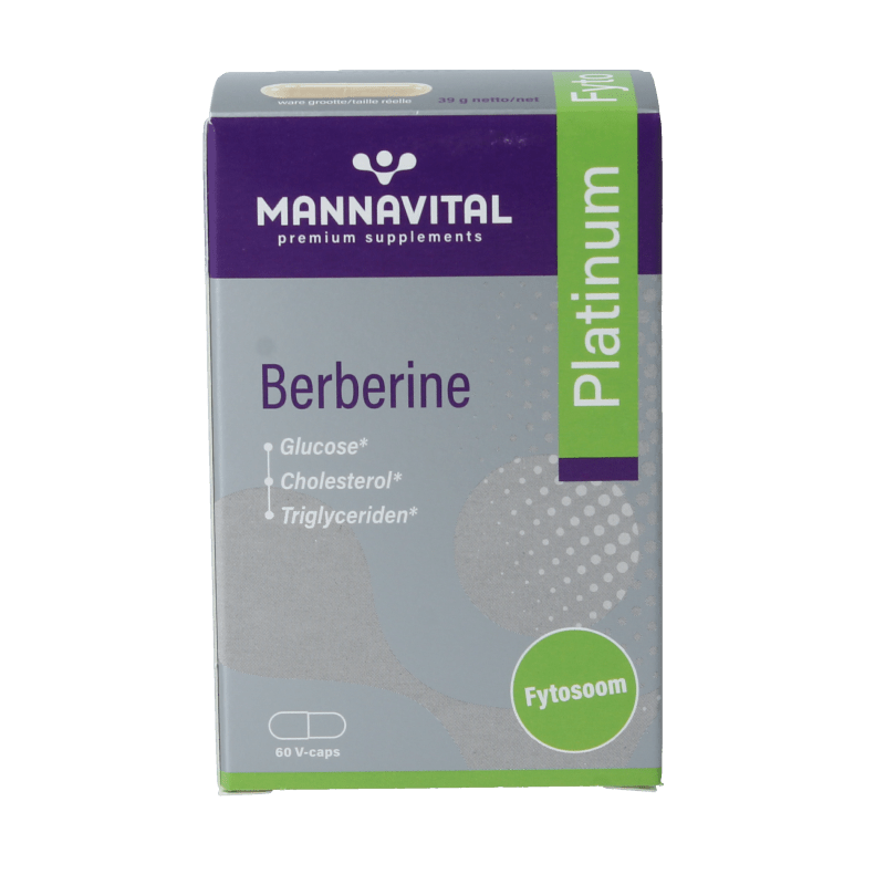 Mannavital Berberine platinum 60 Vegetarische capsules - DrogistWereld