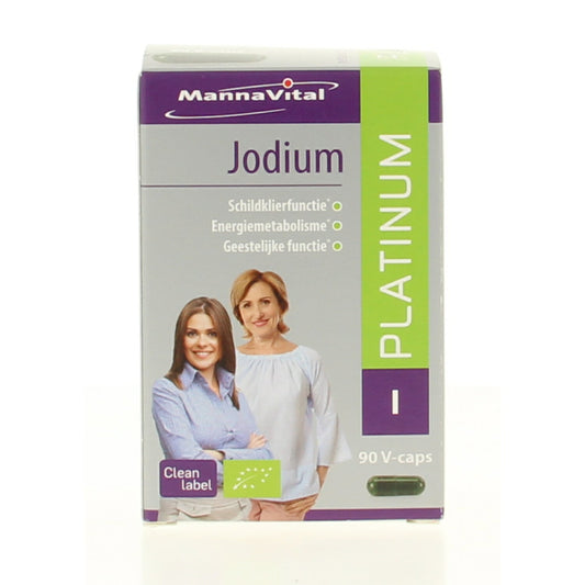 Mannavital Jodium bio platinum 90 Vegetarische capsules - DrogistWereld