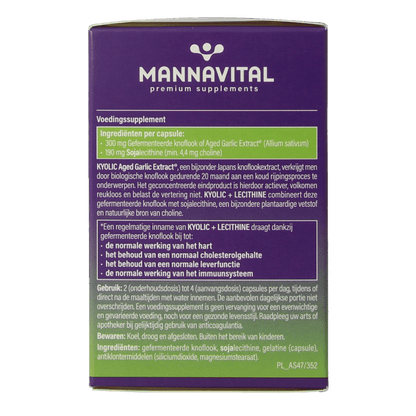 Mannavital Kyolic + lecithine 75 Capsules - DrogistWereld