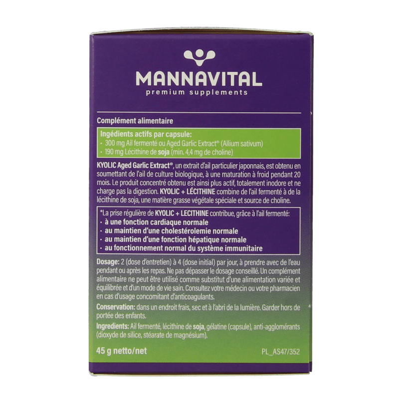 Mannavital Kyolic + lecithine 75 Capsules - DrogistWereld