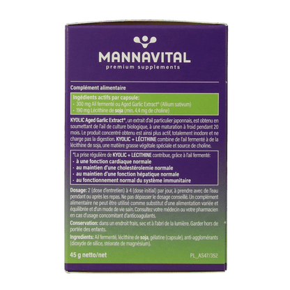 Mannavital Kyolic + lecithine 75 Capsules - DrogistWereld