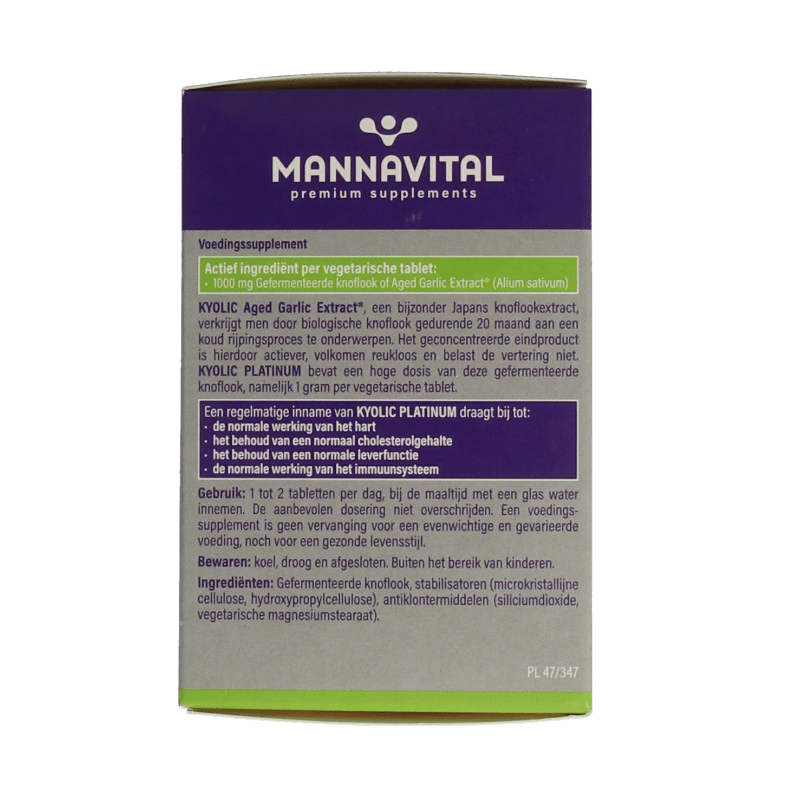 Mannavital Kyolic platinum 60 Tabletten - DrogistWereld