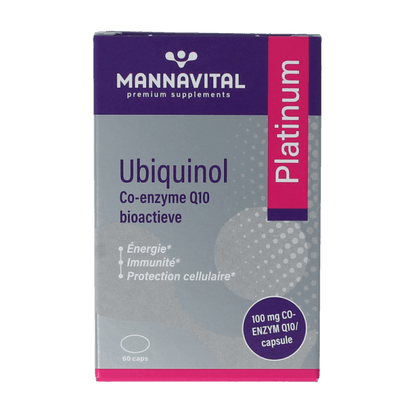 Mannavital Ubiquinol platinum 60 Capsules - DrogistWereld