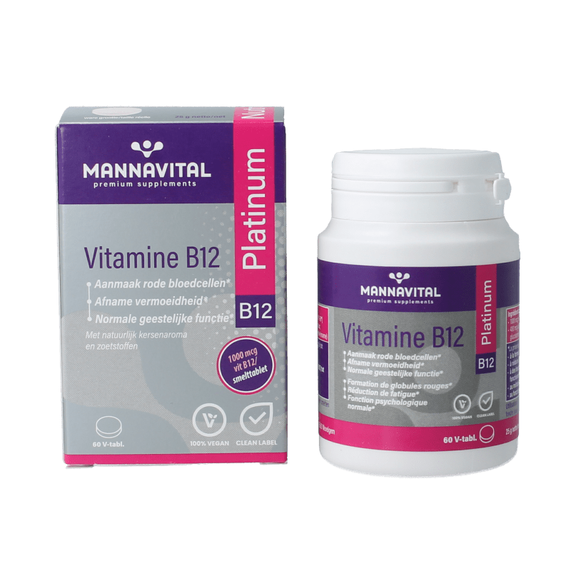 Mannavital Vitamine B12 platinum 60 Tabletten - DrogistWereld