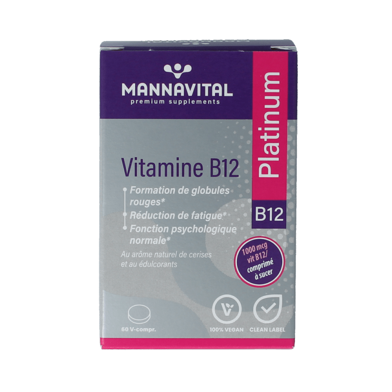 Mannavital Vitamine B12 platinum 60 Tabletten - DrogistWereld