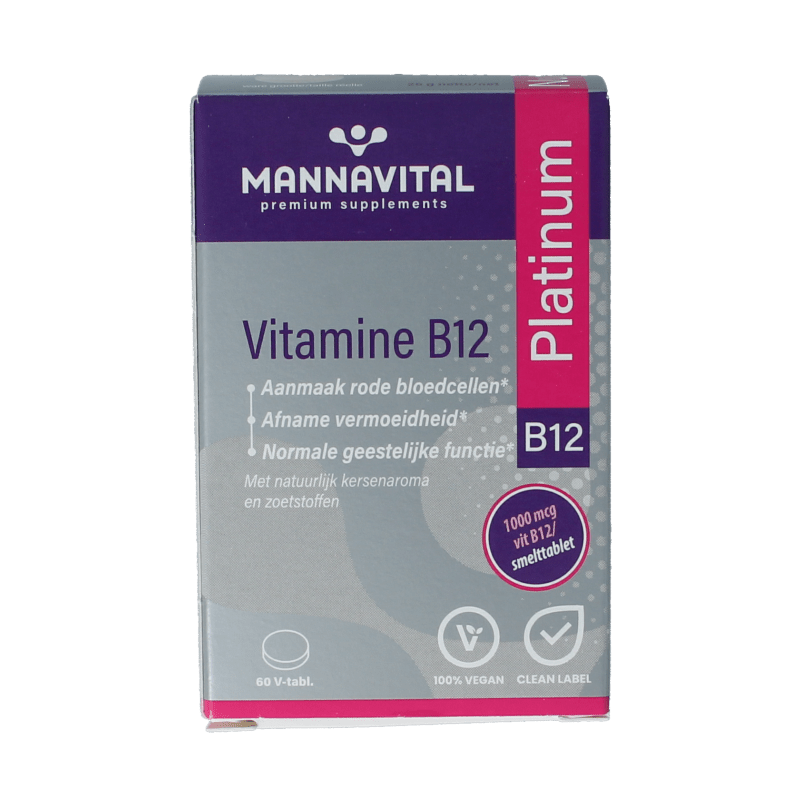 Mannavital Vitamine B12 platinum 60 Tabletten - DrogistWereld