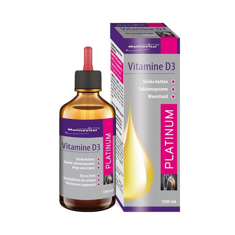 Mannavital Vitamine D3 platinum 100 Milliliter - DrogistWereld