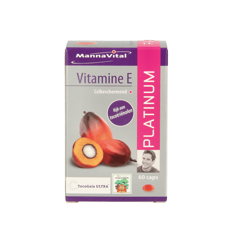 Mannavital Vitamine E platinum 60 Vegetarische capsules - DrogistWereld