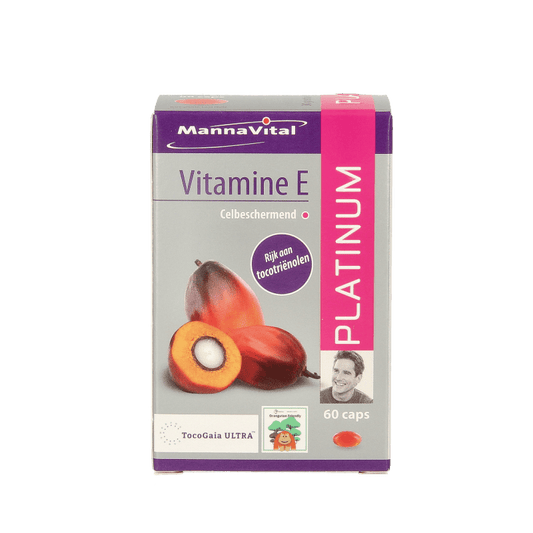Mannavital Vitamine E platinum 60 Vegetarische capsules - DrogistWereld