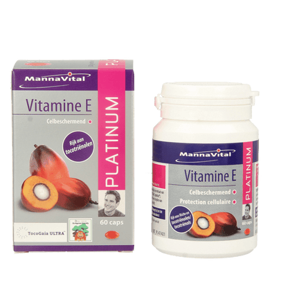 Mannavital Vitamine E platinum 60 Vegetarische capsules - DrogistWereld