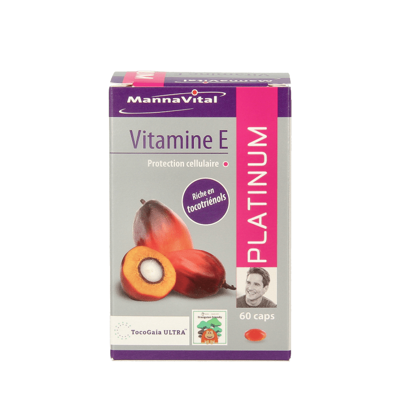 Mannavital Vitamine E platinum 60 Vegetarische capsules - DrogistWereld