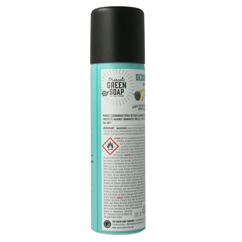 Marcel's Green Soap Deospray mimosa black currant 150 Milliliter - DrogistWereld