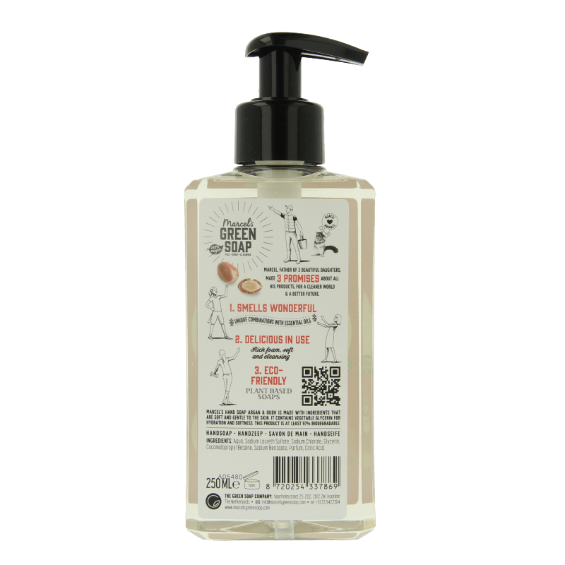 Marcel's Green Soap Handzeep argan & oudh 250 Milliliter - DrogistWereld
