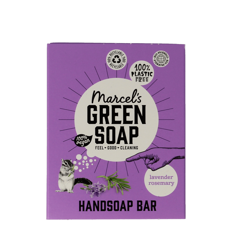 Marcel's Green Soap Handzeep bar lavender & rosemary 90 Gram - DrogistWereld