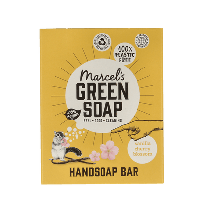 Marcel's Green Soap Handzeep bar vanille & kersenbloesem 90 Gram - DrogistWereld