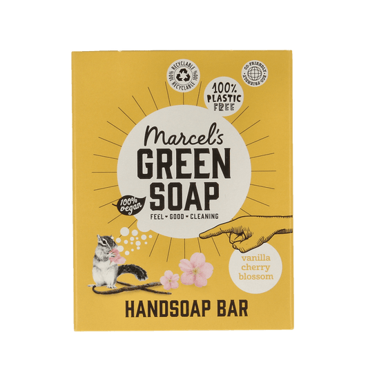 Marcel's Green Soap Handzeep bar vanille & kersenbloesem 90 Gram - DrogistWereld
