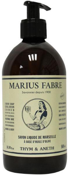 Marius Fabre Nature Marseille zeep tijm dille met pomp 500 Milliliter - DrogistWereld