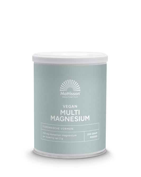 Mattisson Multi magnesium poeder vegan 200 Gram - DrogistWereld