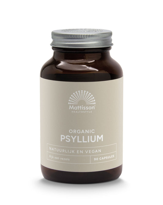 Mattisson Psyllium Husk 750mg bio 90 Vegetarische capsules - DrogistWereld