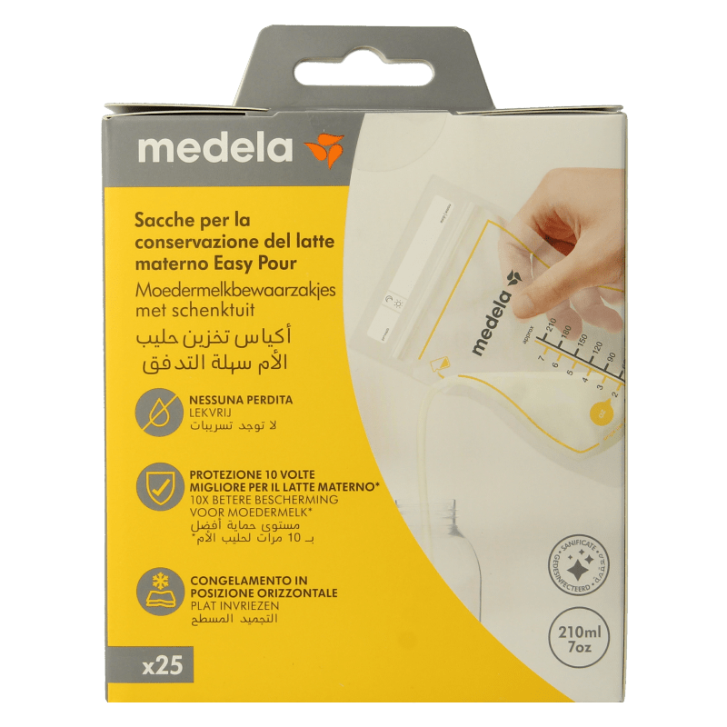 Medela Moedermelk bewaarzakjes 210ml 25 Stuks - DrogistWereld