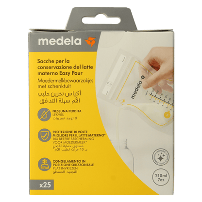 Medela Moedermelk bewaarzakjes 210ml 25 Stuks - DrogistWereld