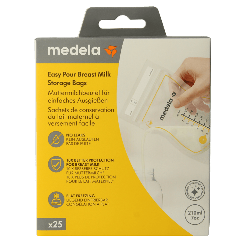 Medela Moedermelk bewaarzakjes 210ml 25 Stuks - DrogistWereld