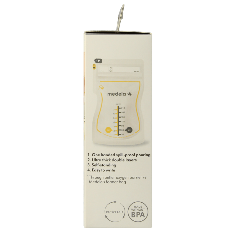 Medela Moedermelk bewaarzakjes 210ml 25 Stuks - DrogistWereld